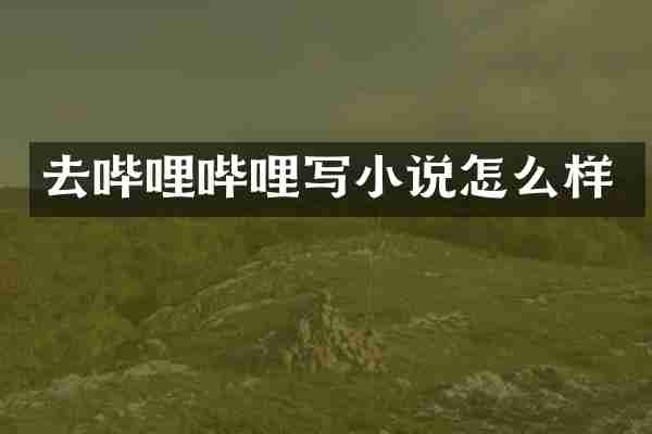去哔哩哔哩写小说怎么样
