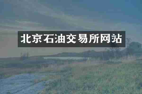 北京石油交易所网站