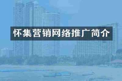 怀集营销网络推广简介