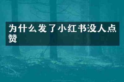 为什么发了小红书没人点赞