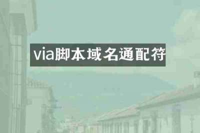 via脚本域名通配符
