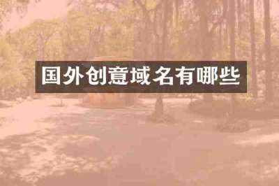 国外创意域名有哪些