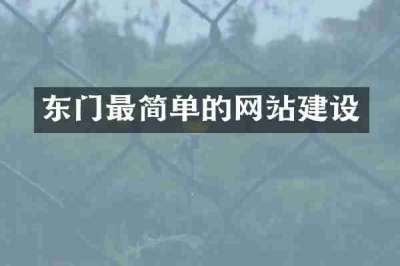 东门最简单的网站建设