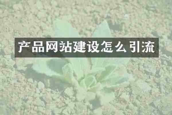 产品网站建设怎么引流