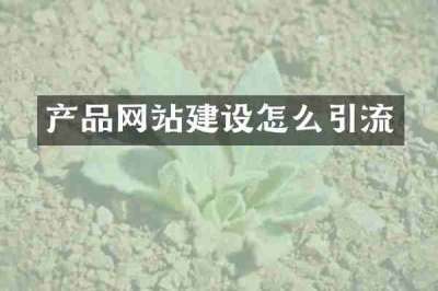 产品网站建设怎么引流