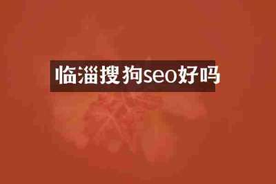 临淄搜狗seo好吗