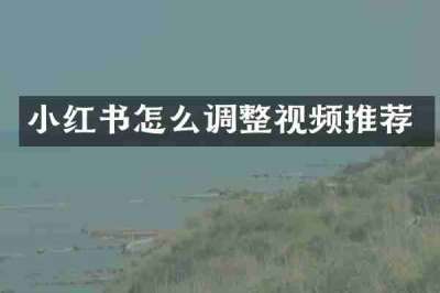 小红书怎么调整视频推荐