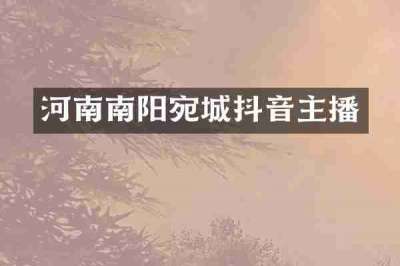 河南南阳宛城抖音主播