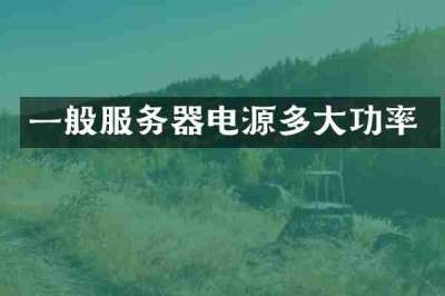 一般服务器电源多大功率