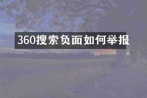 360搜索如何举报