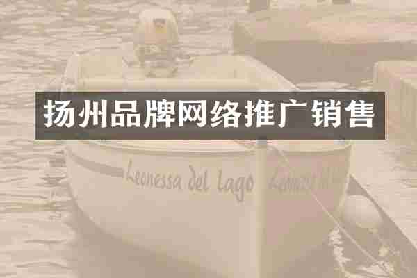 扬州品牌网络推广销售