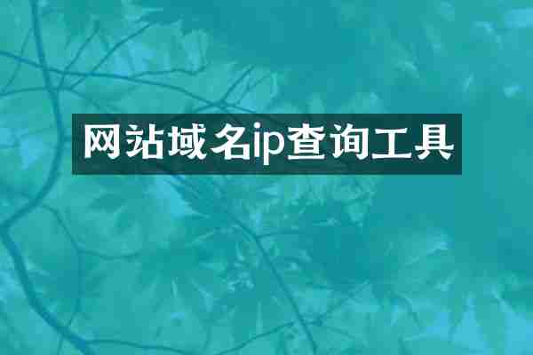 网站域名ip查询工具