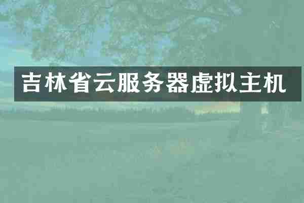 吉林省云服务器虚拟主机