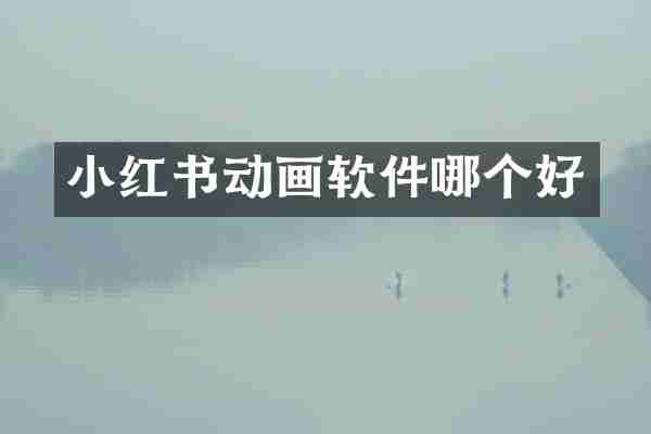小红书动画软件哪个好