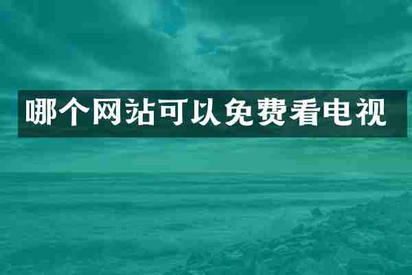 哪个网站可以免费看电视