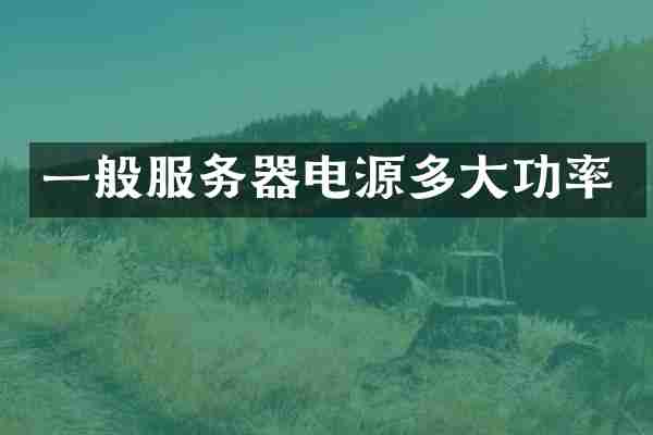 一般服务器电源多大功率