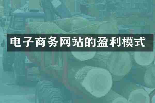 电子商务网站的盈利模式