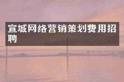 宣城网络营销策划费用招聘