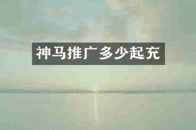 神马推广多少起充