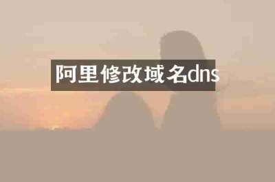 阿里修改域名dns