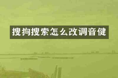 搜狗搜索怎么改调音健