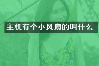 主机有个小风扇的叫什么
