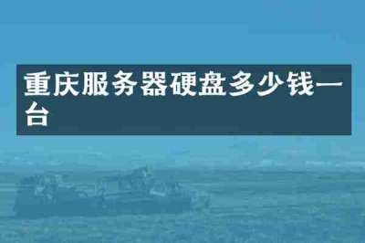 重庆服务器硬盘多少钱一台