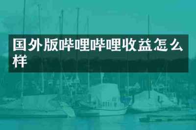 国外版哔哩哔哩收益怎么样