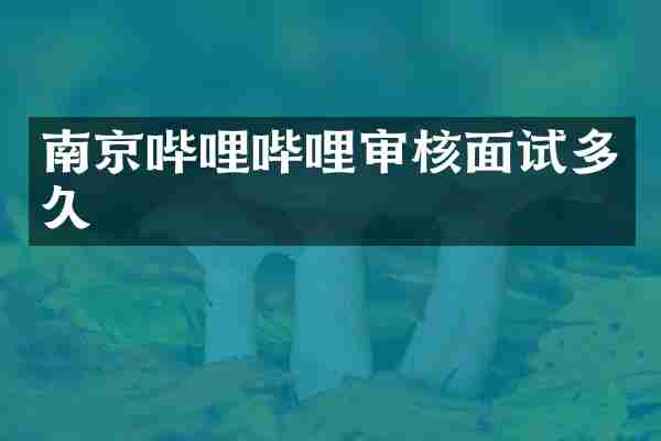 南京哔哩哔哩审核面试多久