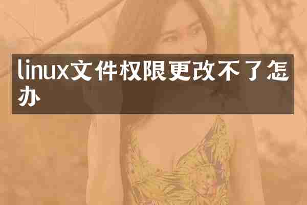 linux文件权限更改不了怎么办