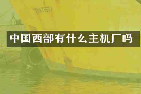 中国西部有什么主机厂吗
