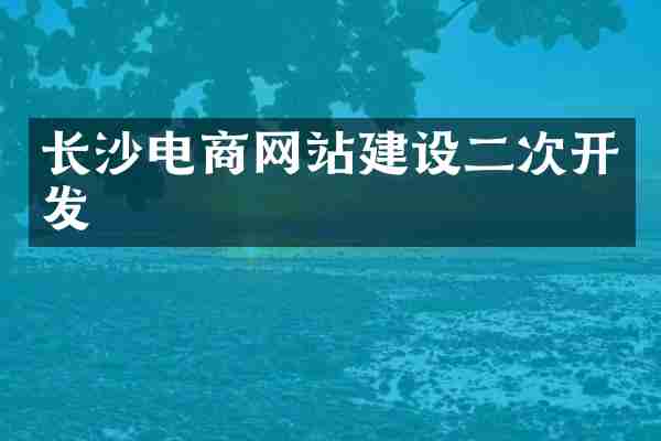长沙电商网站建设二次开发
