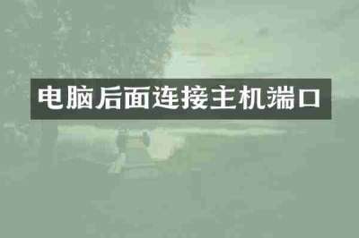 电脑后面连接主机端口