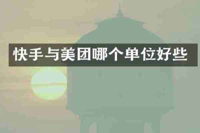 快手与美团哪个单位好些