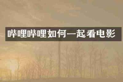 哔哩哔哩如何一起看电影