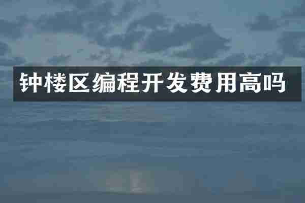 钟楼区编程开发费用高吗