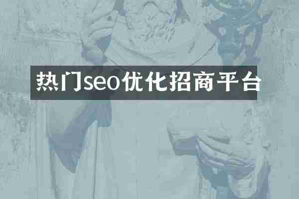 热门seo优化招商平台