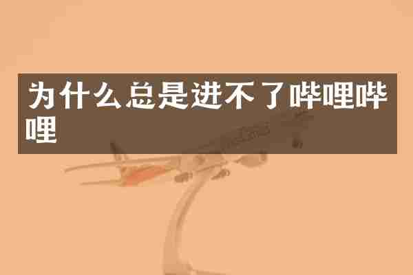 为什么总是进不了哔哩哔哩
