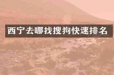 西宁去哪找搜狗快速排名