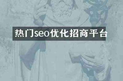 热门seo优化招商平台