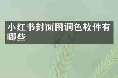 小红书封面图调色软件有哪些