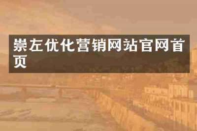 崇左优化营销网站官网首页