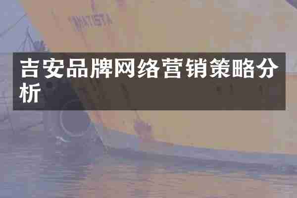 吉安品牌网络营销策略分析