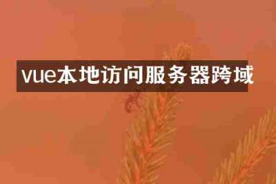 vue本地访问服务器跨域