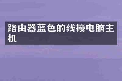 路由器蓝色的线接电脑主机