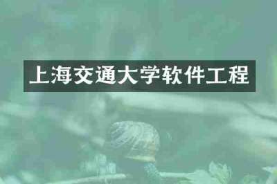 上海交通大学软件工程