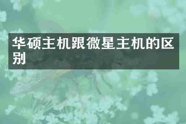 华硕主机跟微星主机的区别