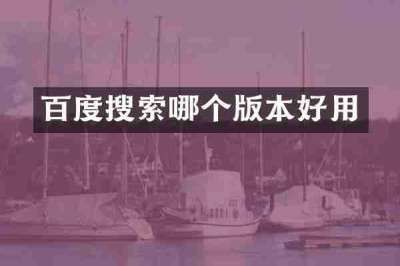 百度搜索哪个版本好用