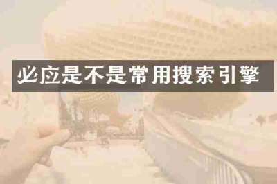 必应是不是常用搜索引擎