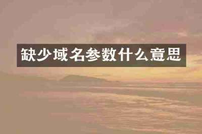 缺少域名参数什么意思